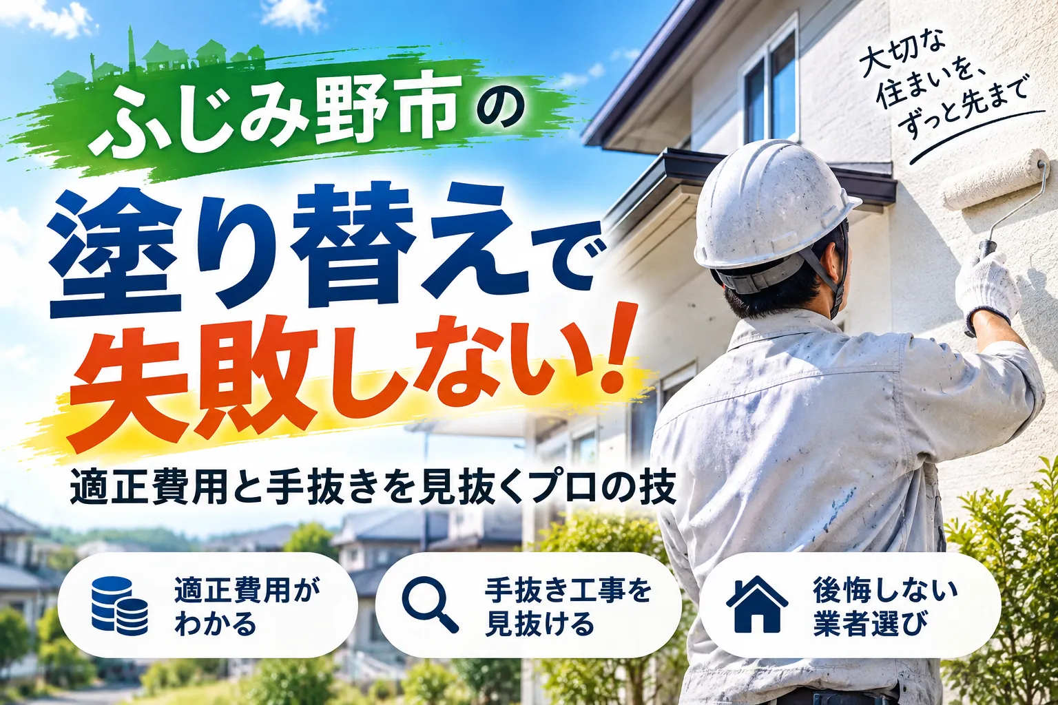 ふじみ野市の塗り替え業者で失敗しない！適正費用と手抜きを見抜くプロの技