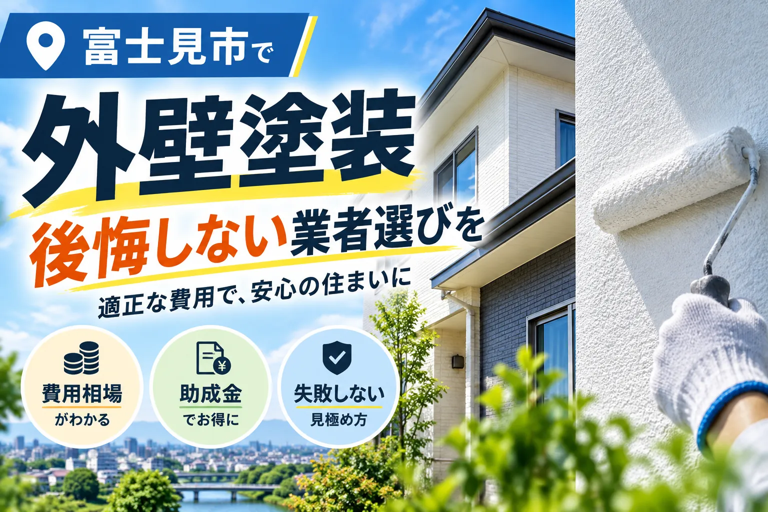 富士見市で外壁塗装の業者選びに迷ったら必見！費用相場や助成金・失敗しない見極め方をプロが徹底解説！