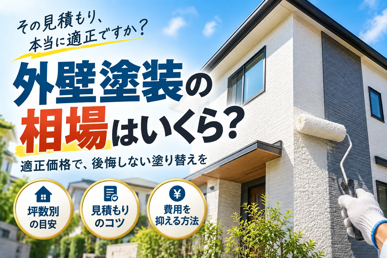 外壁塗装の相場はいくら？坪数別の適正費用と失敗しない見積もり術を現場プロが徹底解説！